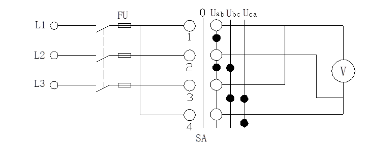 倒順開關(guān)的三相異步電動機(jī)正反轉(zhuǎn)控制電路